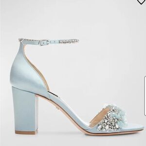 Badgley Mischka Light Blue Embellished Heels